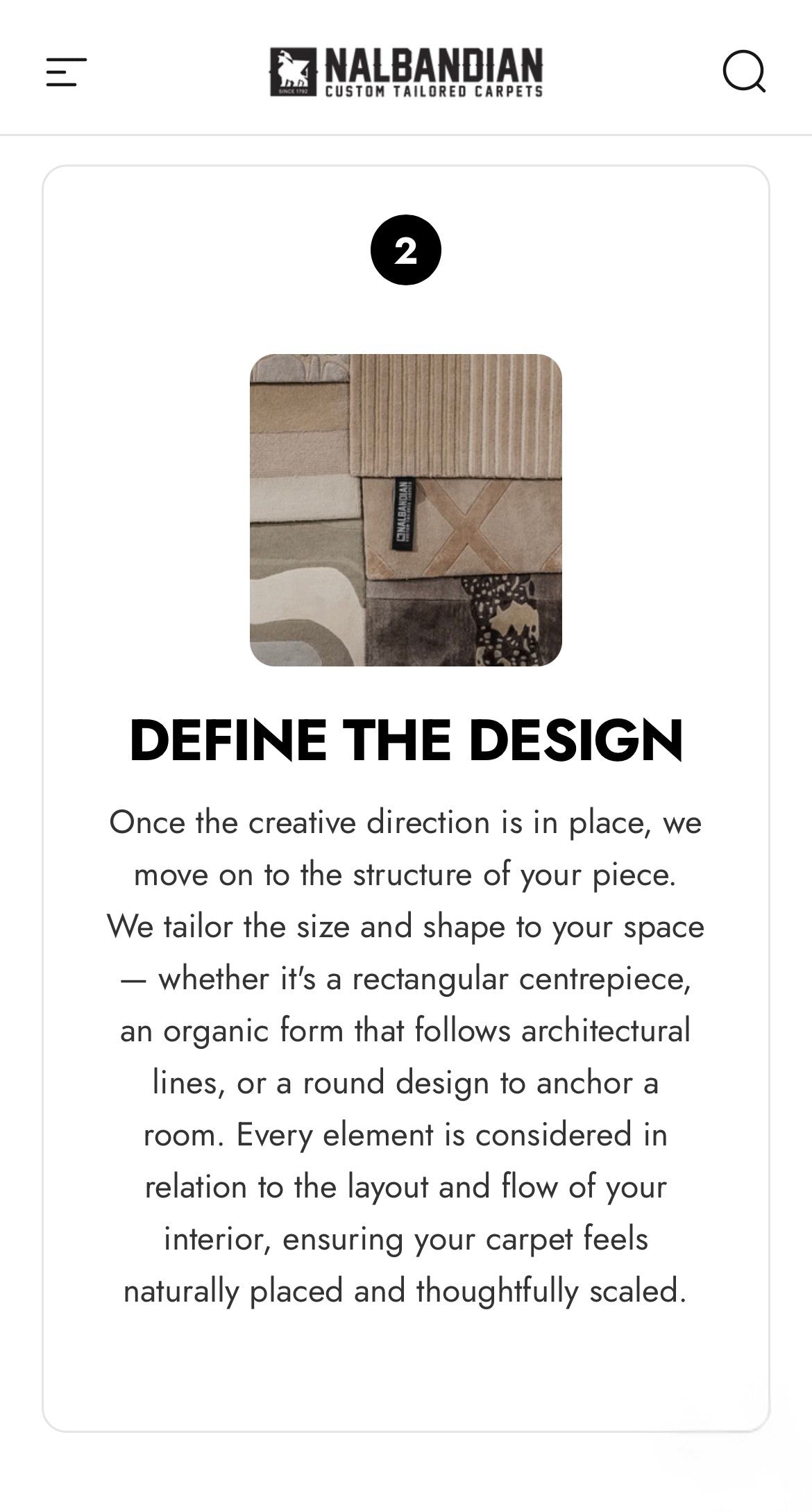 Customize Your Carpet Page